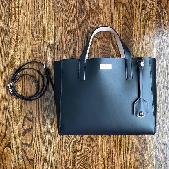 NWOT Kate Spade Tote with Strap - Black - Picture 1 of 16